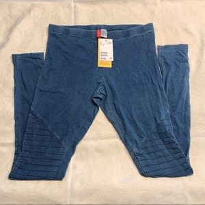 Denim look Moto Leggings NWT